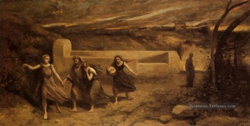 romantique romantisme Tableau Peinture - La Destruction de Sodome plein air romantisme Jean Baptiste Camille Corot